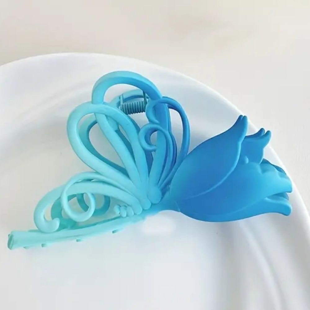 OMBRE ROSE & BUTTERFLY  hair claw clip